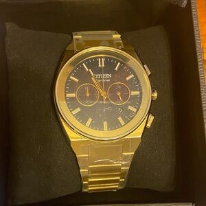 Citizen Gold and Black Eco-Drive Watch